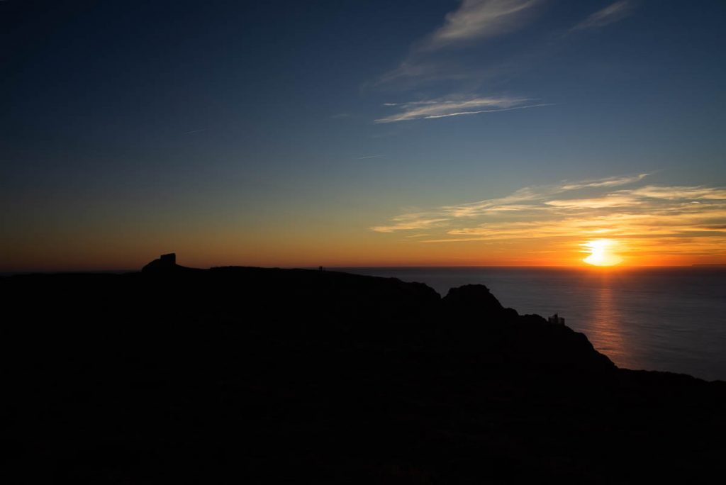 Sunset over the sea