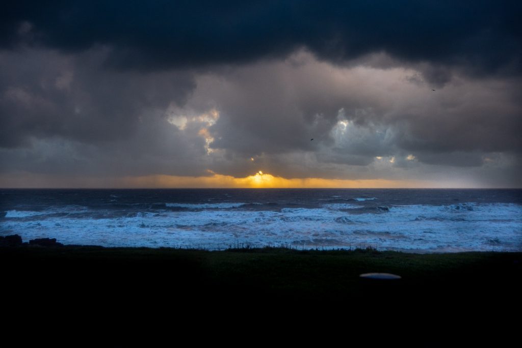 Sunset over the sea