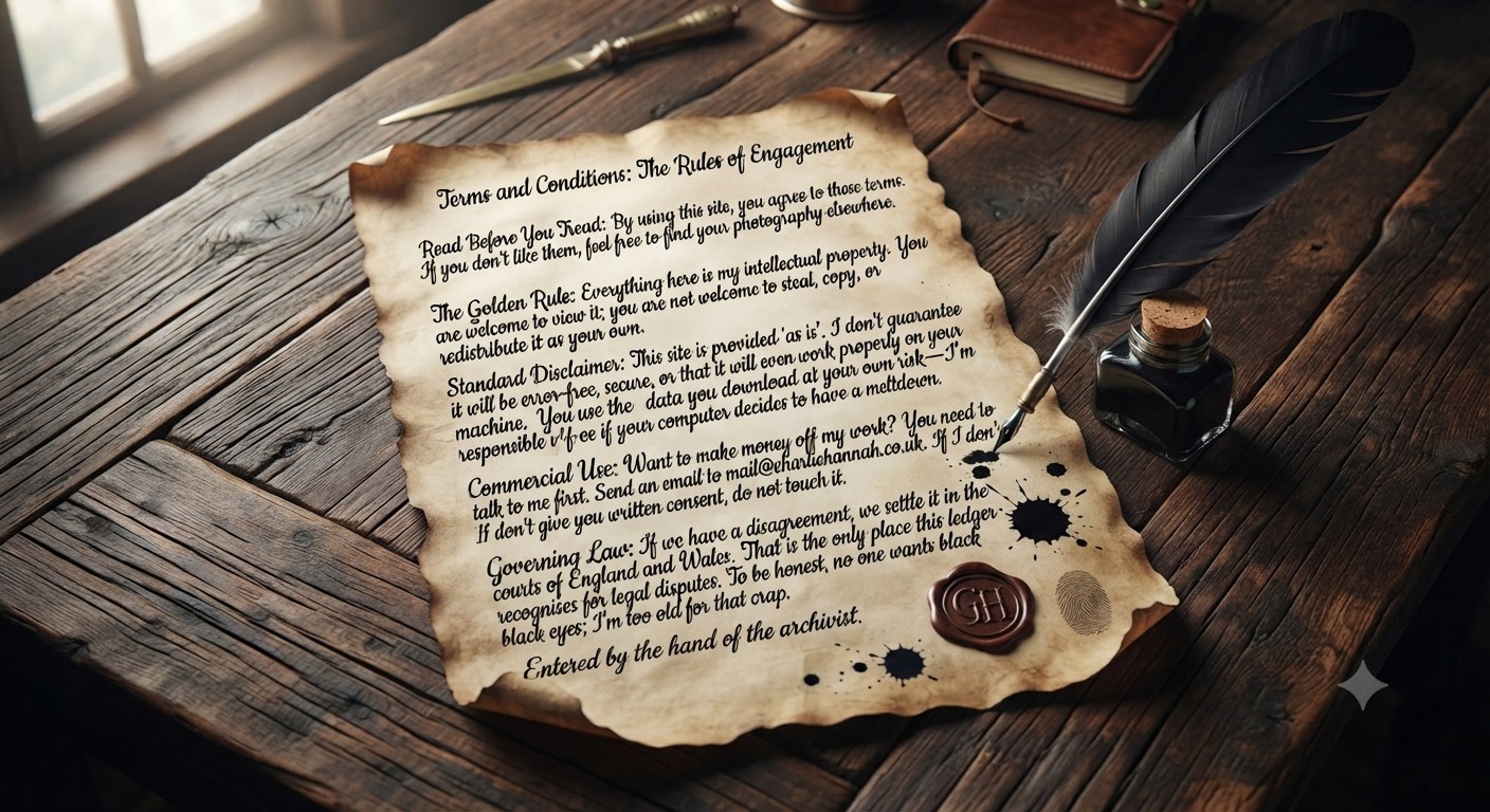 Terms and conditions banner image for charlie hannah